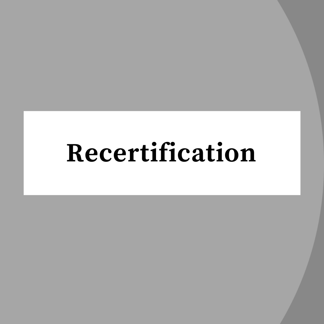 Recertification 