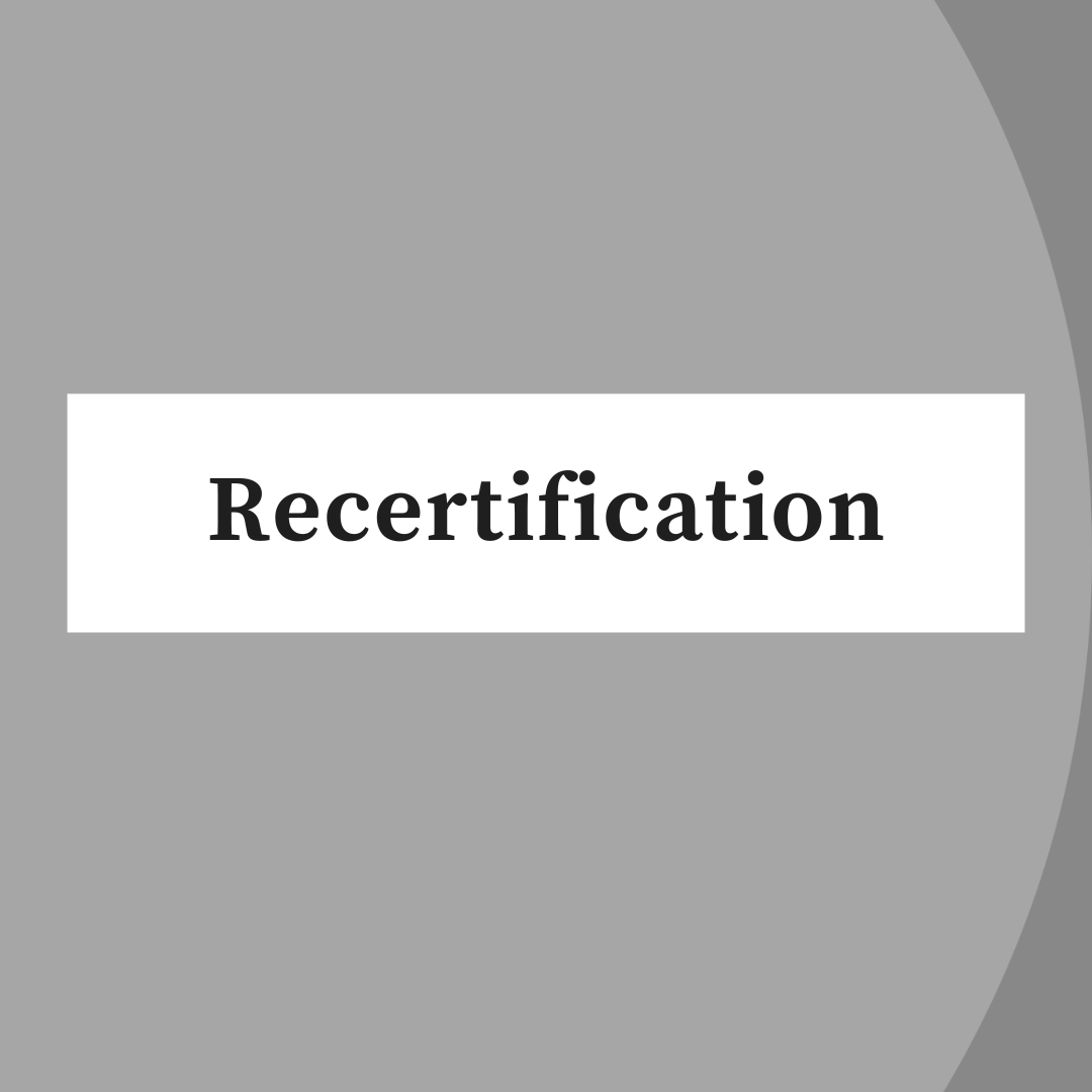 Recertification 