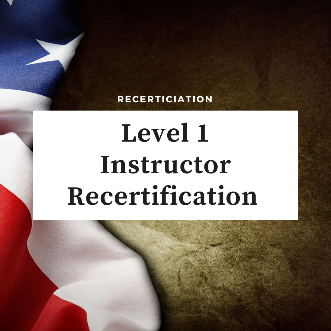 Level 1 Train-the-Trainer Instructor Recertification 